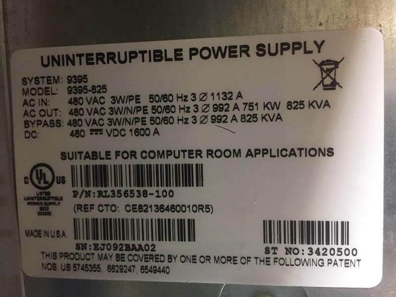 Eaton 9395 825 kVA Eaton 9395 825 kVA