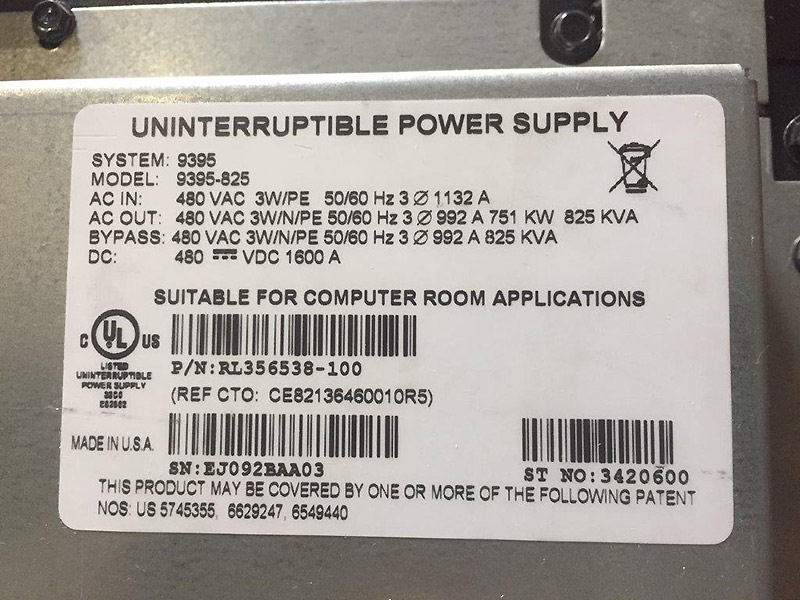 Eaton 9395 825 kVA Eaton 9395 825 kVA