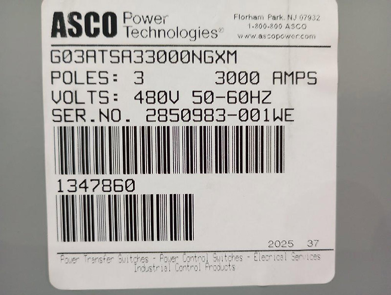 ASCO 3000A Series 300 ASCO 3000A Series 300