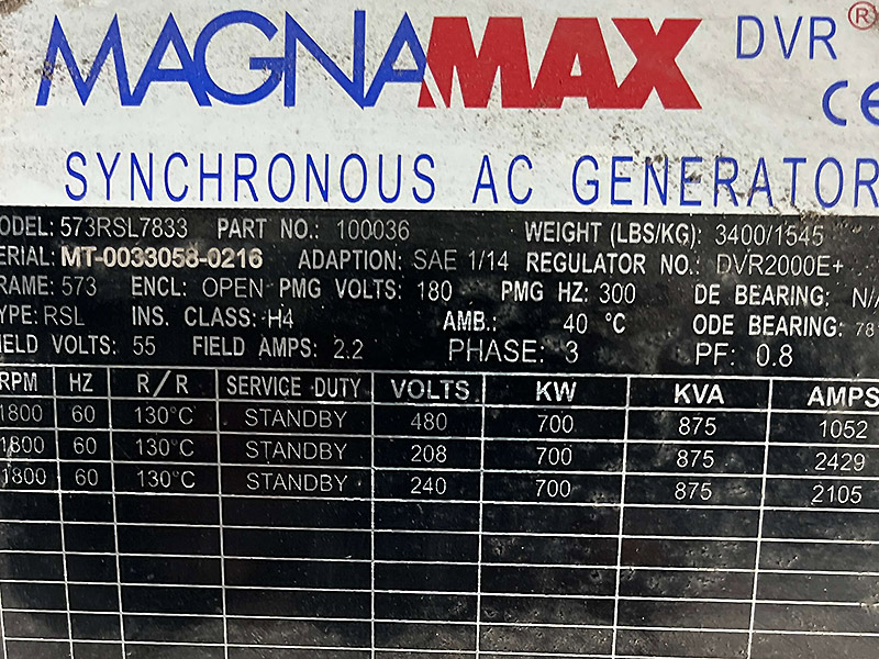 MTU 600 kW DS600 MTU 600 kW DS600