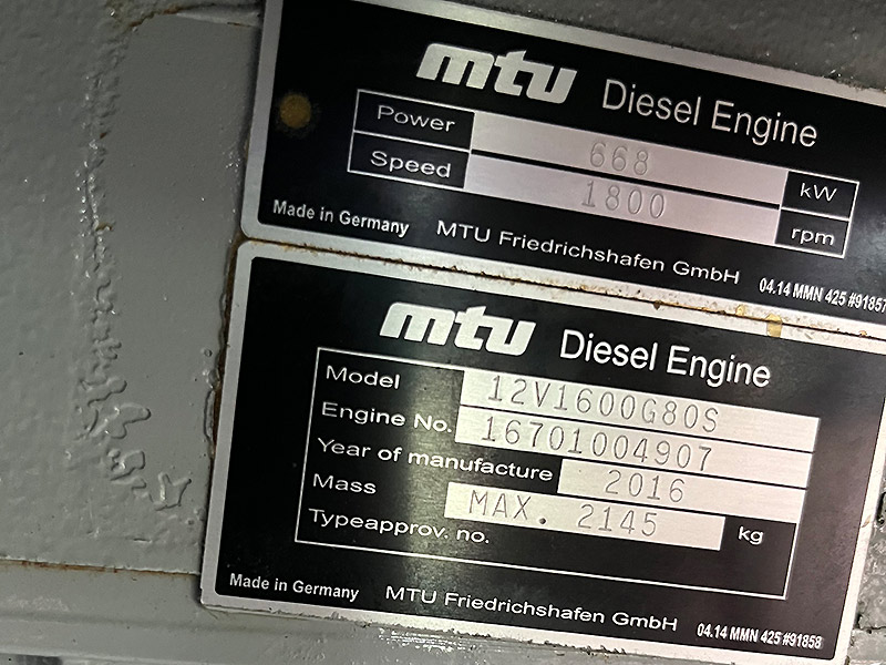 MTU 600 kW DS600 MTU 600 kW DS600