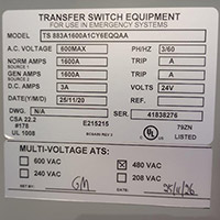 Thomson 1600A ATS TS 880 2