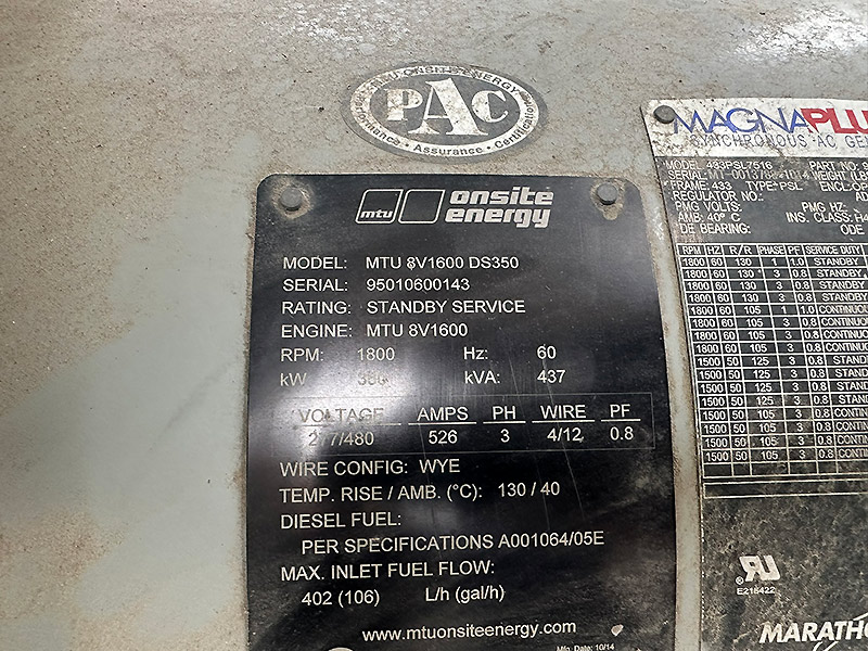 MTU 350 kW DS350 MTU 350 kW DS350