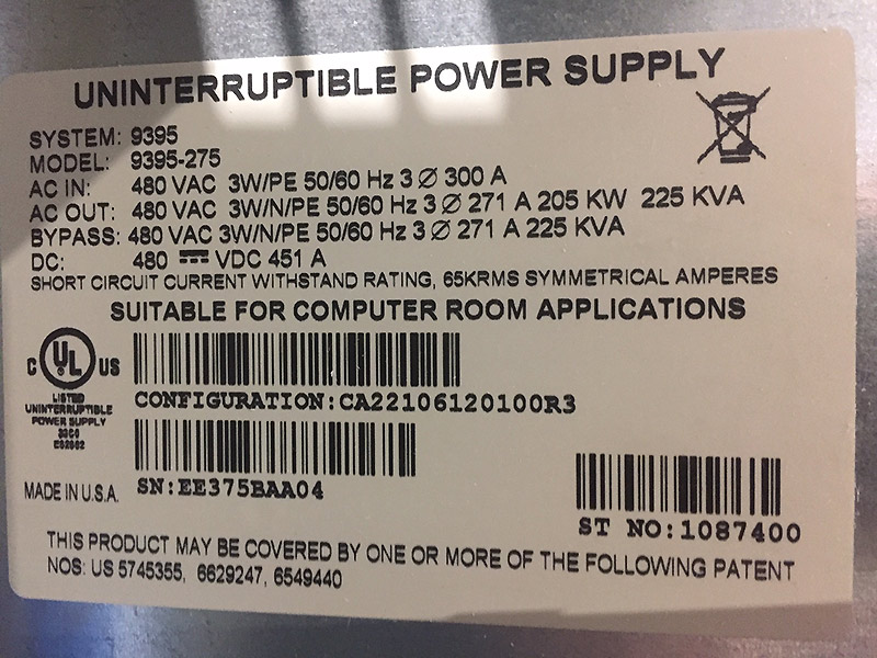 Eaton 9395 225 kVA UPS: High Efficiency Critical Power Protection Eaton 9395 225 kVA UPS: High Efficiency Critical Power Protection