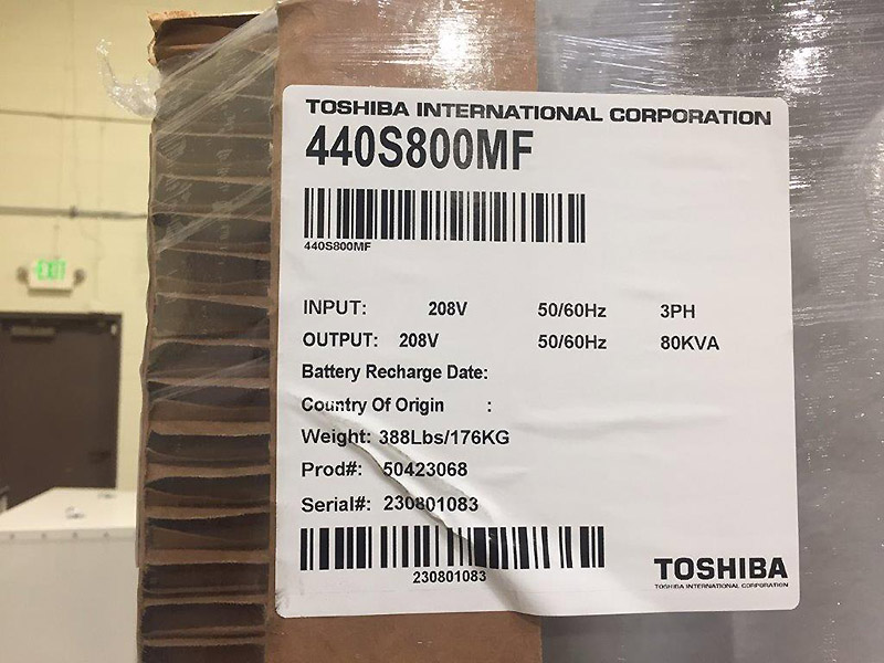 Toshiba 4400 Series 80 kVA UPS: Reliable Commercial Backup Power Toshiba 4400 Series 80 kVA UPS: Reliable Commercial Backup Power