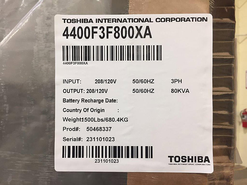 Toshiba 4400 Series 80 kVA Toshiba 4400 Series 80 kVA