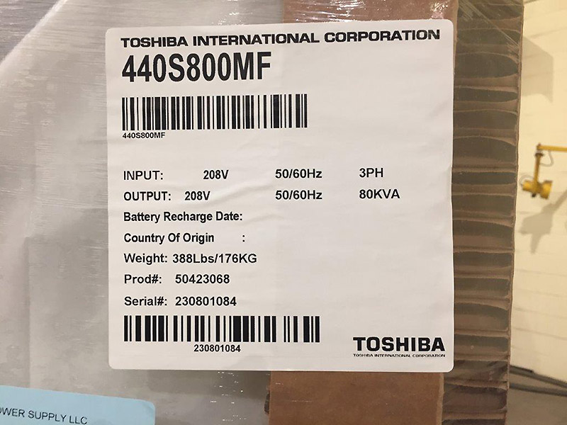 Toshiba 4400 Series 80 kVA Toshiba 4400 Series 80 kVA
