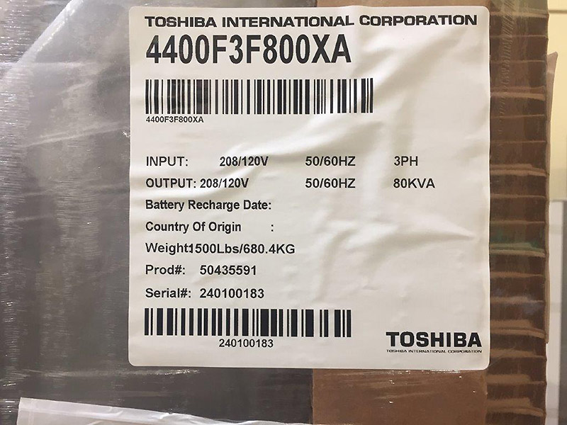 Toshiba 4400 Series 80 kVA Toshiba 4400 Series 80 kVA