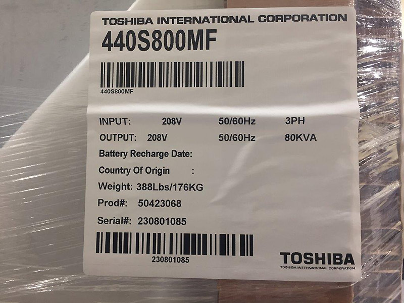 Toshiba 4400 Series 80 kVA Toshiba 4400 Series 80 kVA