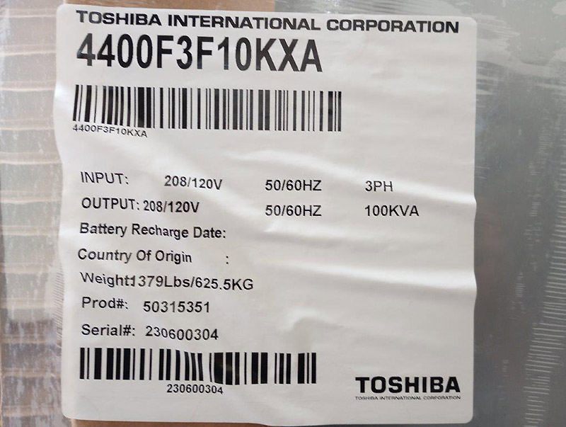 Toshiba 4400 Series 100 kVA Toshiba 4400 Series 100 kVA