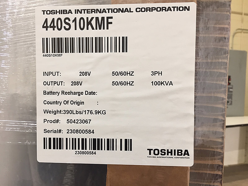 Toshiba 4400 Series 100 kVA Toshiba 4400 Series 100 kVA