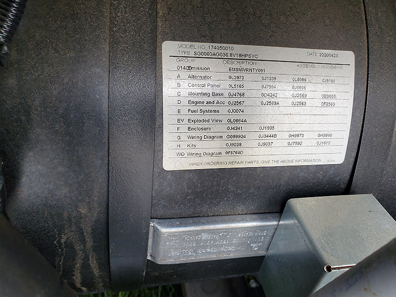 Generac 60 kW SG60 Generac 60 kW SG60