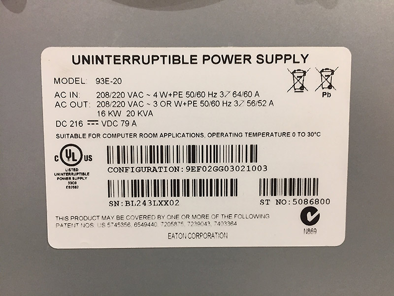 Eaton 93E 20 kVA Eaton 93E 20 kVA