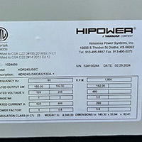 Hipower 192 kW HRJW 240 3