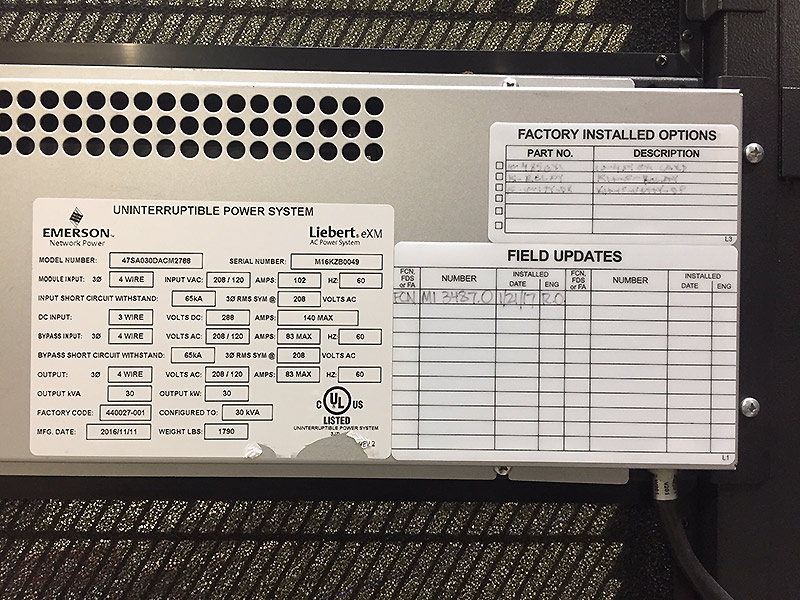 Emerson Liebert eXM 30 kVA Emerson Liebert eXM 30 kVA