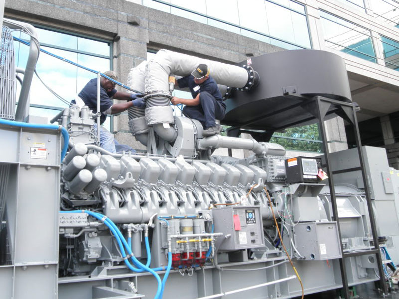 mtu generator exhaust installation